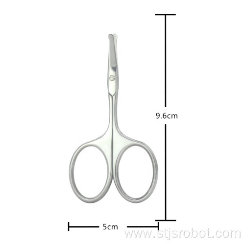 Makeup Tools Stainless Steel Black Round Nose Hair Scissors